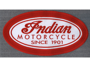 Indian Motorcycle 11 inch oval back patch red